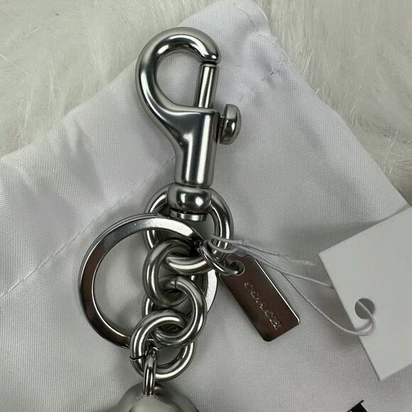 Coach X Peanuts Snoopy Bag Charm In Silver CBH28 with Dust Bag NWT - Picture 4 of 4